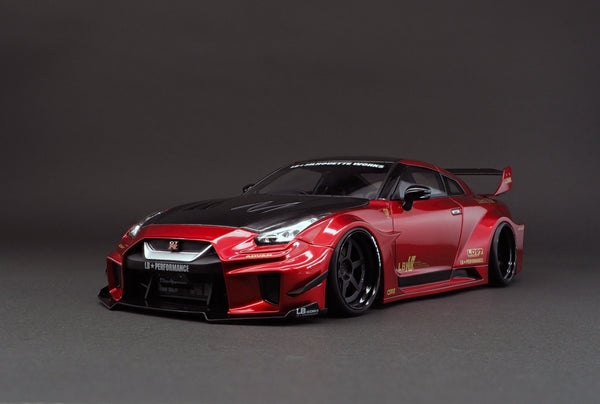 Ignition Model 1:18 Nissan GT-R GT 35GT-RR LB Works Silhouette in Red Metallic