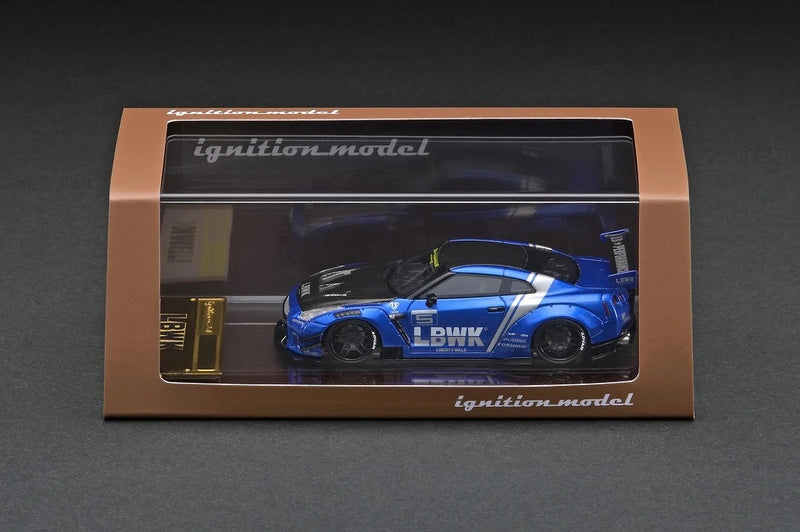 Ignition Model 1:64 Nissan Skyline GT-R R35 Liberty Walk Type 2 in Blue