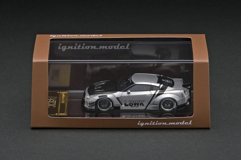 Ignition Model 1:64 Nissan Skyline GT-R R35 Liberty Walk Type 2 in Silver