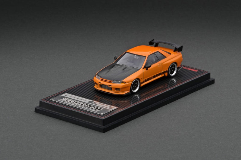 Ignition Model 1:64 Nissan Skyline Top Secret GT-R (VR32) in Yellow Orange Metallic