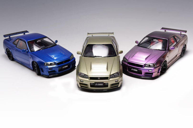 MotorHelix 1:18 Nissan Skyline GT-R (R34) Z-Tune in Bayside Blue