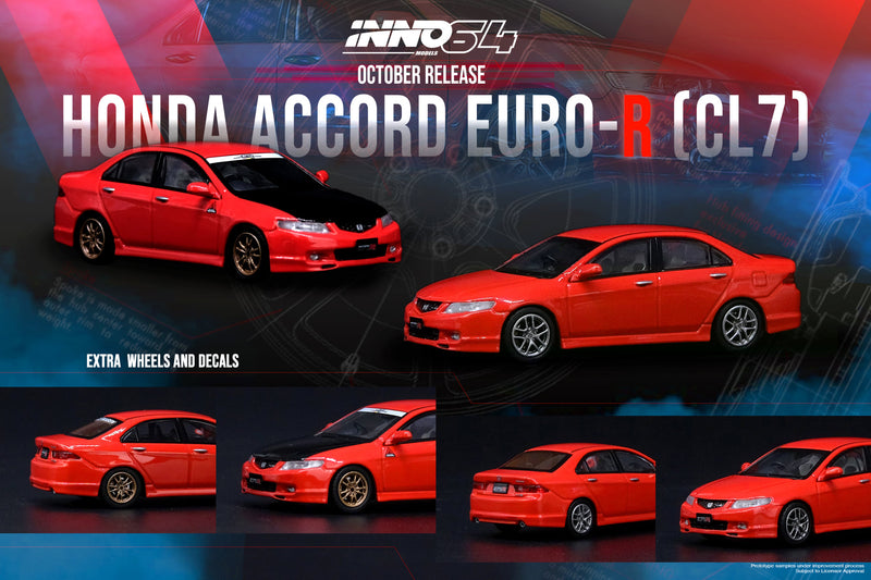 INNO Models 1:64 Honda Accord Euro-R (CL7) Milano Red