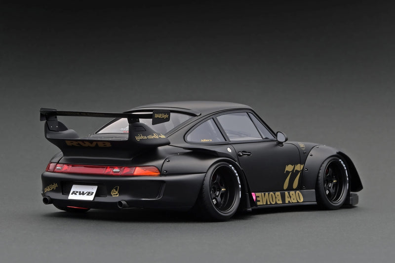 Ignition Model 1:18 Porsche 993 RWB Oba Bone in Matte Black