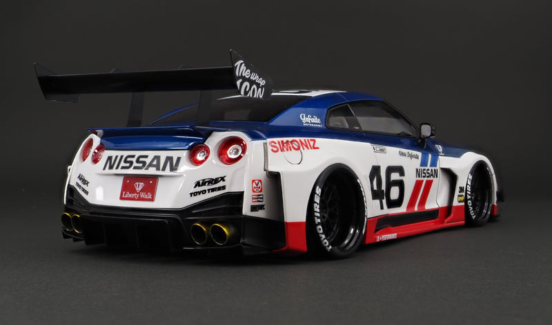 Ignition Model 1:43 Nissan GT-R GT 35GT-RR LB Works Silhouette in Red/White/Blue