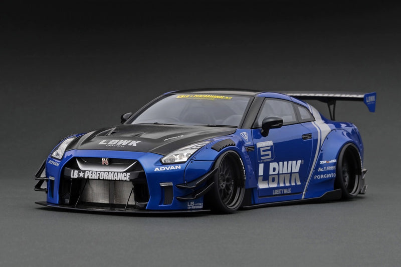 Ignition Model 1:43 Nissan Skyline GT-R R35 Type-2 LB-WORKS in Blue