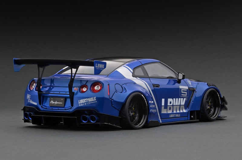 Ignition Model 1:43 Nissan Skyline GT-R R35 Type-2 LB-WORKS in Blue