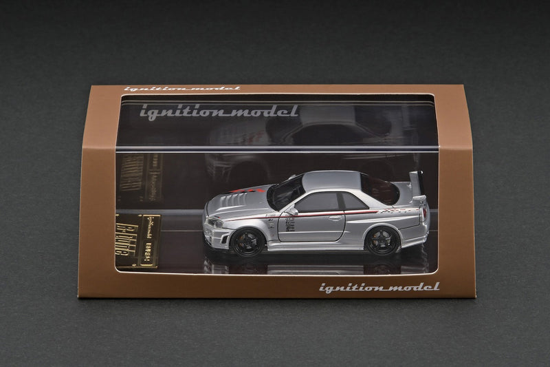 Ignition Model 1:64 Nissan Skyline GT-R (R34) R-Tune NISMO Silver