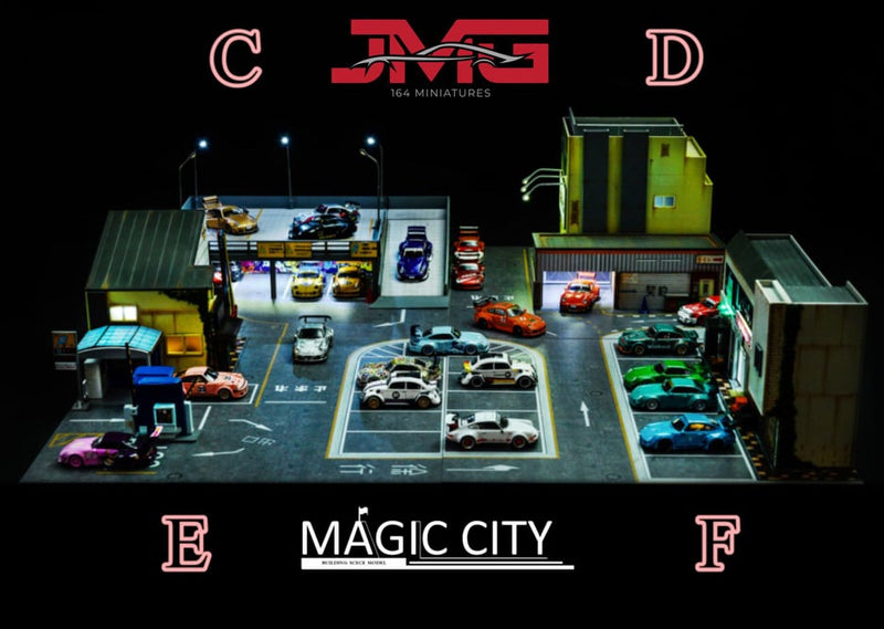 Magic City 1:64 Roppongi New Year Gathering Double Decker Parking Lot Diorama