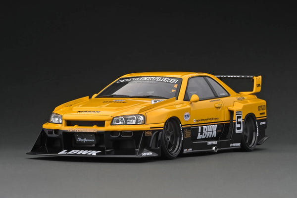 Ignition Model 1:18 Nissan Skyline (ER34) LBWK Super Silhouette Skyline Black / Yellow