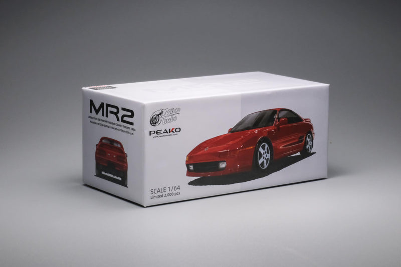 Peako Models 1:64 Toyota MR2 SW20 1996 in Red with Pop Up Headlights