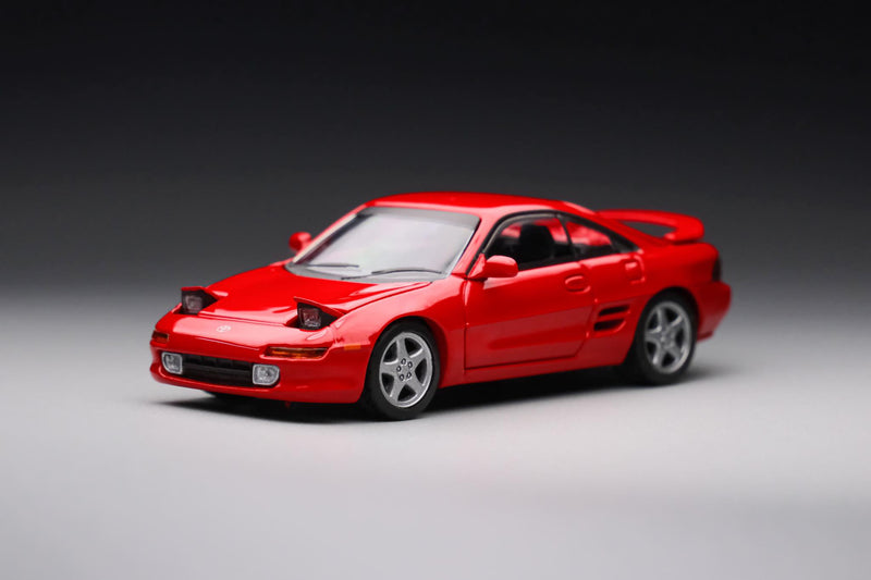 Peako Models 1:64 Toyota MR2 SW20 1996 in Red with Pop Up Headlights