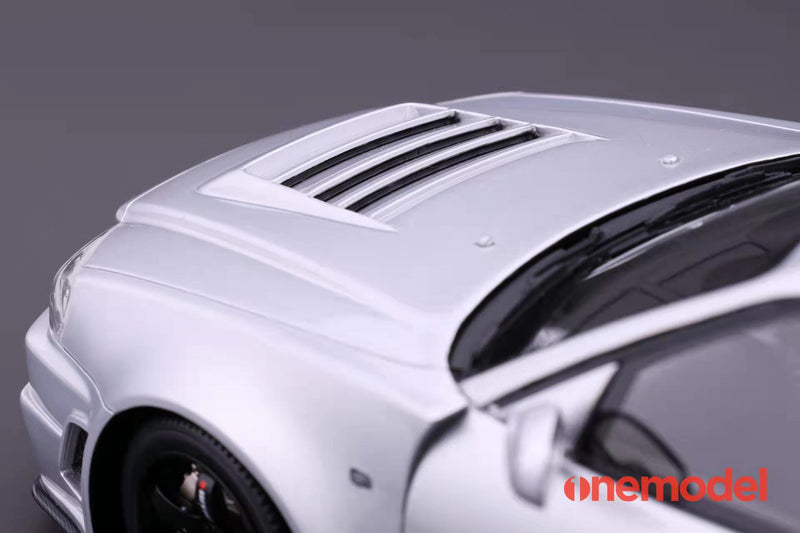 One Model 1:18 Nissan Skyline R34 Z-Tune in Silver