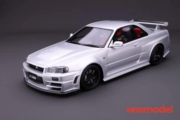 One Model 1:18 Nissan Skyline R34 Z-Tune in Silver