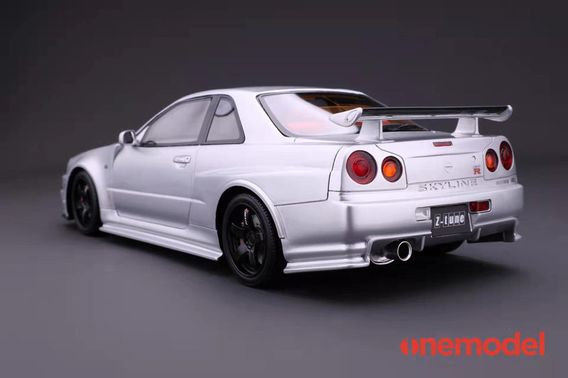 One Model 1:18 Nissan Skyline R34 Z-Tune in Silver