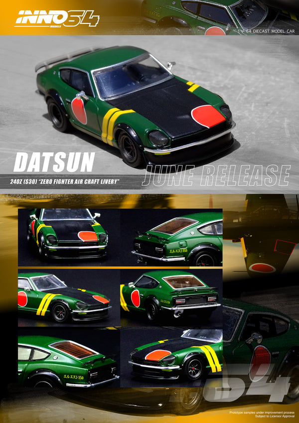 INNO64 1:64 Nissan 240Z (S30) "Zero Fighter Air Craft Livery"