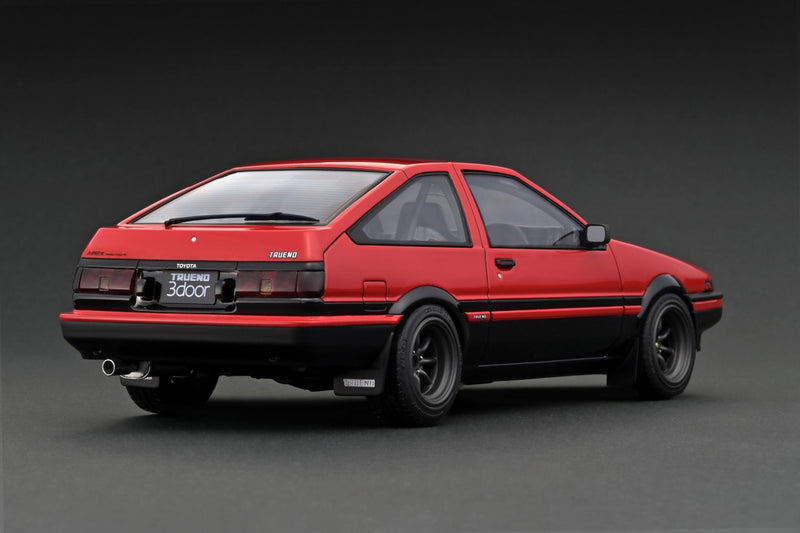 Ignition Model 1:18 Toyota Sprinter Trueno 3Dr GT Apex (AE86) in Red & Black