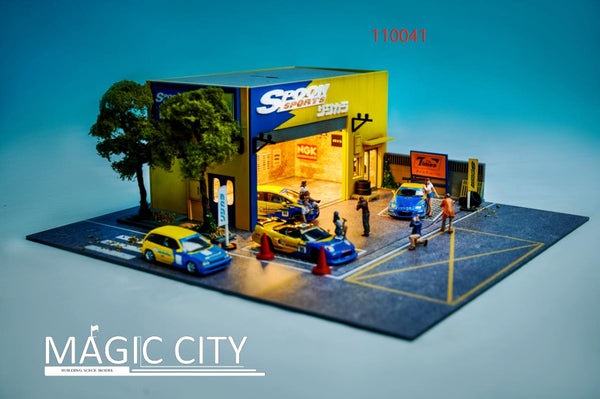 Magic City 1:64 Spoon Sports Repair Shop Diorama