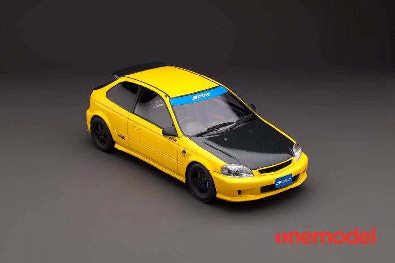 One Model 1:18 Honda Civic Type-R EK9 Spoon Sports Version Yellow