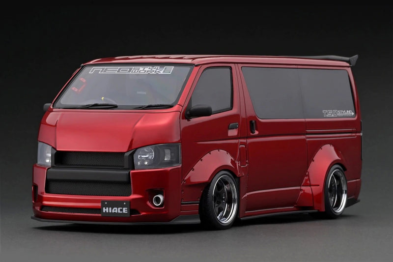 Ignition Model 1:18 T.S.D. Works Toyota HiACE in Red Metallic