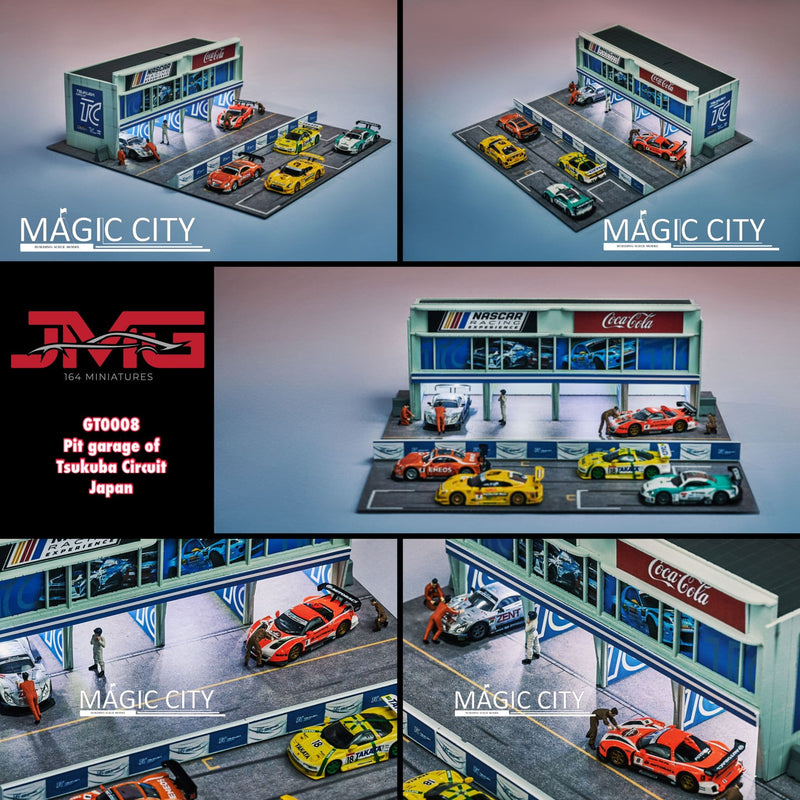 Magic City 1:64 Pit garage of Tsukuba Circuit Japan Diorama