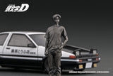 Ignition Model 1:43 Toyota Sprinter Trueno 3Dr GT Apex (AE86) Initial D in White / Black with Takumi Fujiwara Figure