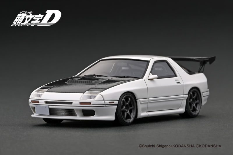 Ignition Model 1:43 Mazda Savanna RX-7 Infini (FC3S) Initial D in White with Ryosuke Takahashi Figure