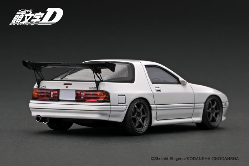 Ignition Model 1:43 Mazda Savanna RX-7 Infini (FC3S) Initial D in White with Ryosuke Takahashi Figure