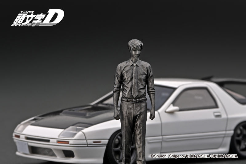 Ignition Model 1:43 Mazda Savanna RX-7 Infini (FC3S) Initial D in White with Ryosuke Takahashi Figure