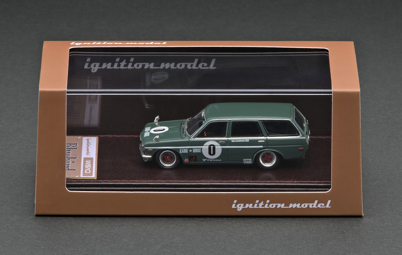 Ignition Model 1:64 Nissan Datsun Bluebird (510) Wagon Kaido House in Green