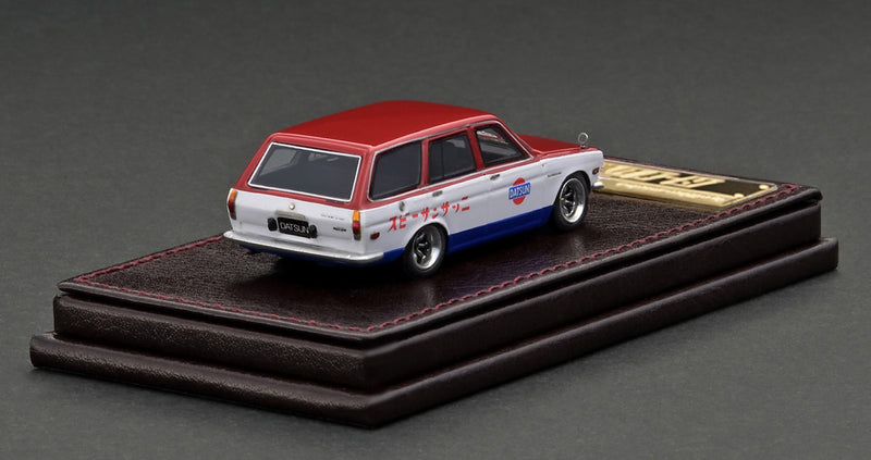 Ignition Model 1:64 Nissan Datsun Bluebird (510) Wagon in Red / White / Blue