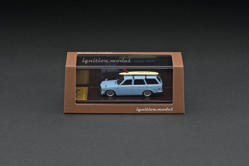 Ignition Model 1:64 Nissan Datsun Bluebird (510) Wagon in Light Blue