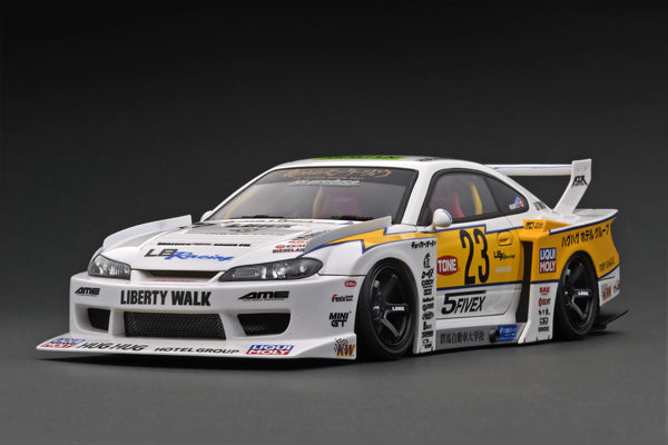 Ignition Model 1:18 Nissan Silvia (S15) LBWK Super Silhouette in White / Yellow