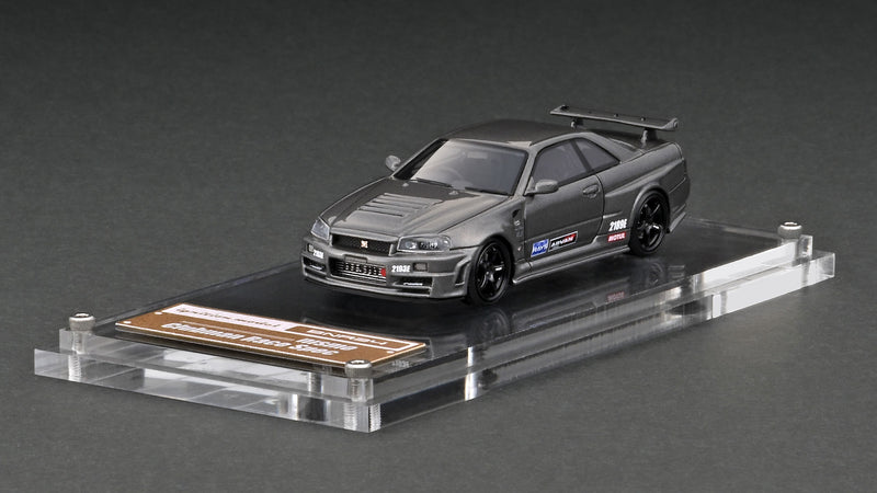 Ignition Model 1:64 Nissan Skyline GT-R (R34) Omoro Factory CRS in Gun Metallic