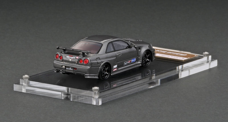 Ignition Model 1:64 Nissan Skyline GT-R (R34) Omoro Factory CRS in Gun Metallic