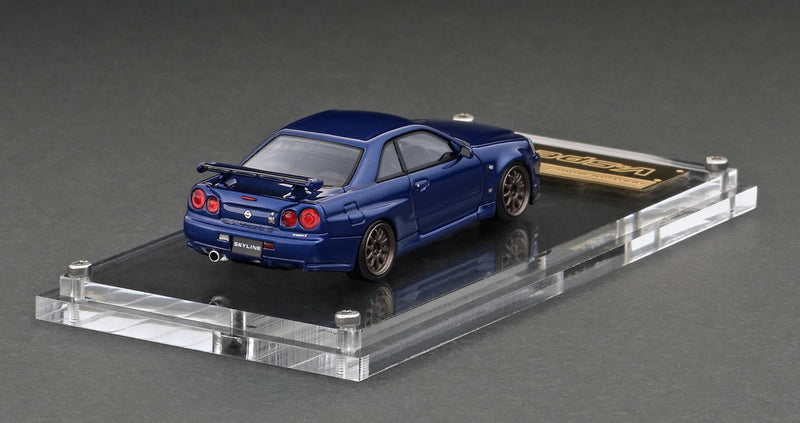 Ignition Model 1:64 Nissan Skyline GT-R (R34) V Spec II in Bayside Blue