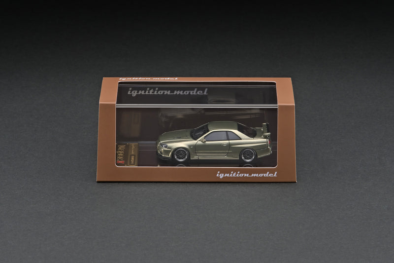 Ignition Model 1:64 Nissan Skyline GT-R (R34) V Spec II in Millennium Jade