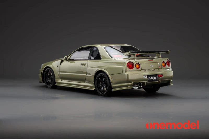 One Model 1:18 Nissan Skyline R34 Z-Tune in Millennium Jade