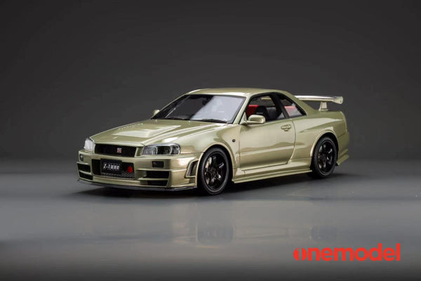 One Model 1:18 Nissan Skyline R34 Z-Tune in Millennium Jade