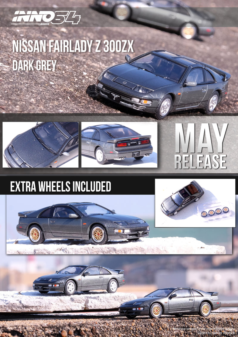 INNO64 1:64 Nissan 300ZX 2+2 (Z32) in Oxford Grey Metallic