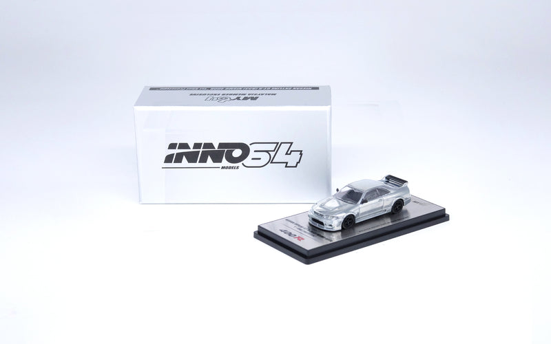 INNO64 1:64 Nissan Skyline GTR (R33) 400R Malaysia Diecast Expo 2022 Event Edition in Raw Metal