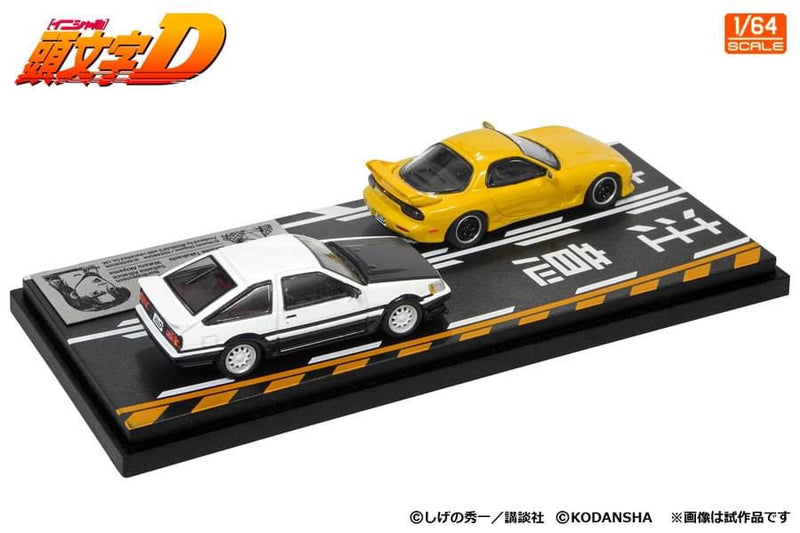 Initial D 1:64 Set Vol.10 4th Stage Keisuke Takahashi RX-7 (FD3S) & Wataru Akiyama Levin (AE86)