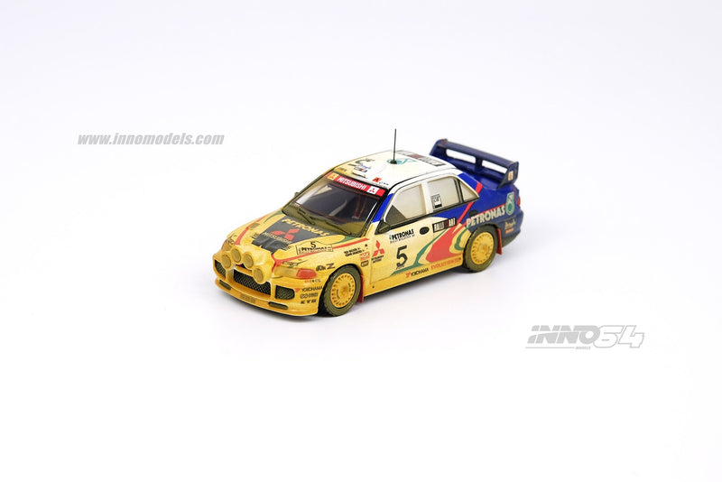 INNO64 1:64 Mitsubishi EVO III Rally Edition with Mud Malaysia Diecast Expo 2022 Event Edition