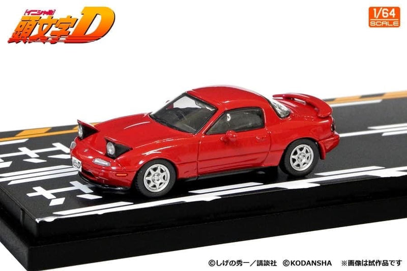 Initial D 1:64 Set Vol.11 4th Stage Suetsugu Tooru Roadster (NA6CE) Red & Atsuro Kawai Skyline (ER34)