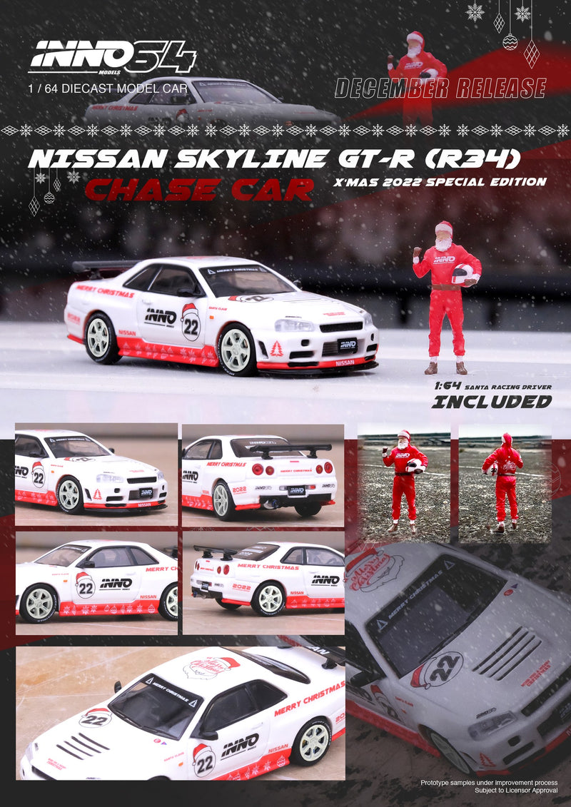 INNO64 1:64 Nissan Skyline GT-R (R34) R-Tune 2022 X'Mas 2022 Special Edition