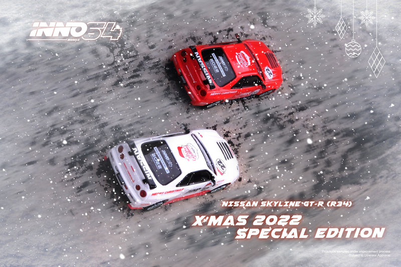 INNO64 1:64 Nissan Skyline GT-R (R34) R-Tune 2022 X'Mas 2022 Special Edition