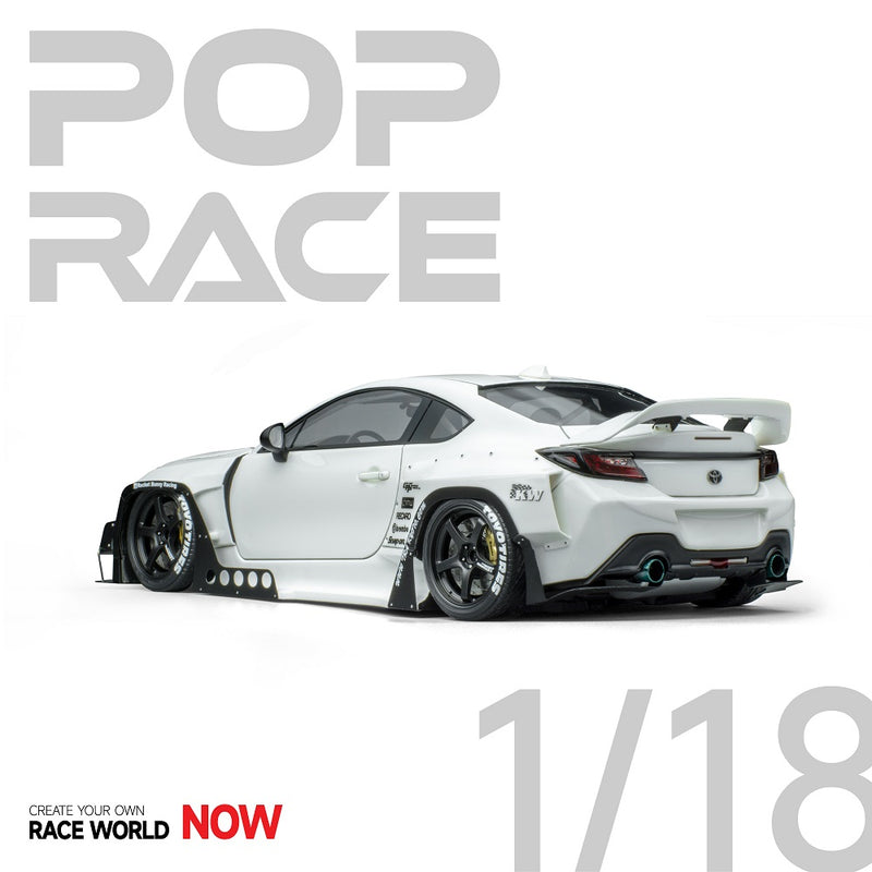 Pop Race 1/18 Toyota GR 86 PANDEM Rocket Bunny in White