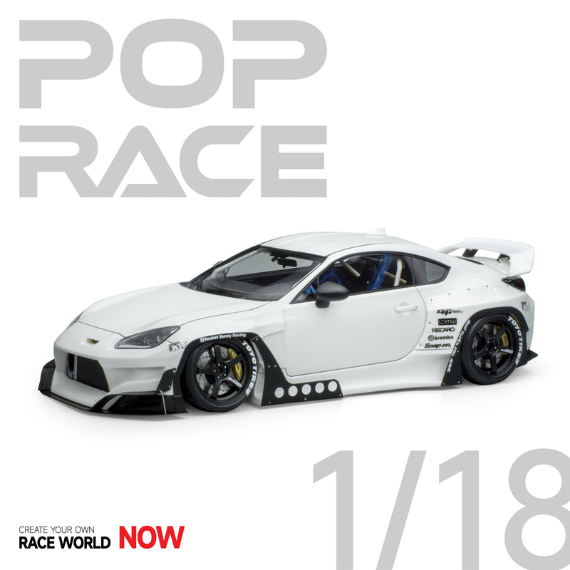 Pop Race 1/18 Toyota GR 86 PANDEM Rocket Bunny in White