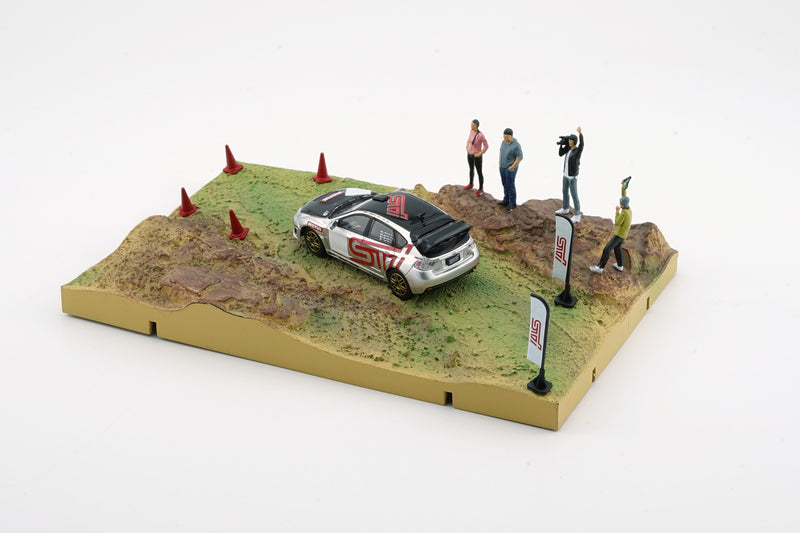 BM Creations 1:64 Subaru 2009 Impreza WRX STi Rally Edition with Grass Diorama