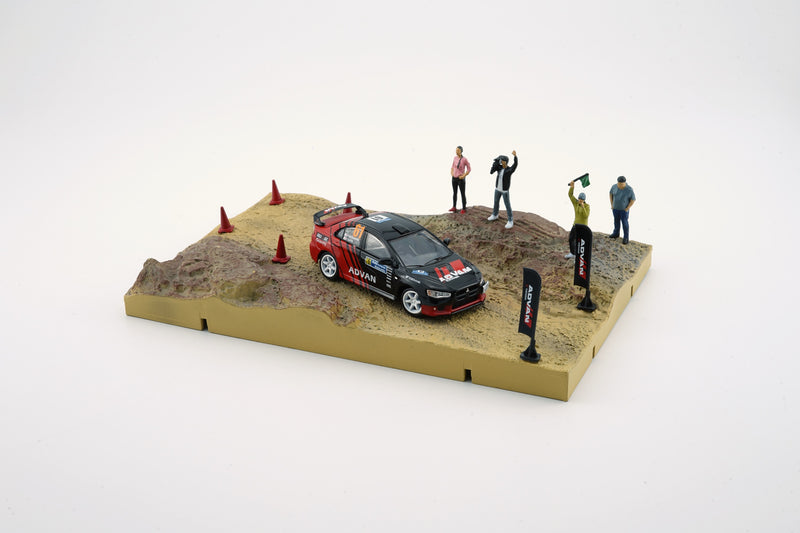 BM Creations 1:64 Mitsubishi Lancer EVO X Advan Edition with Mud Diorama