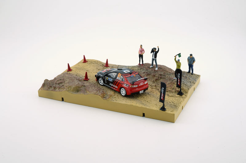 BM Creations 1:64 Mitsubishi Lancer EVO X Advan Edition with Mud Diorama